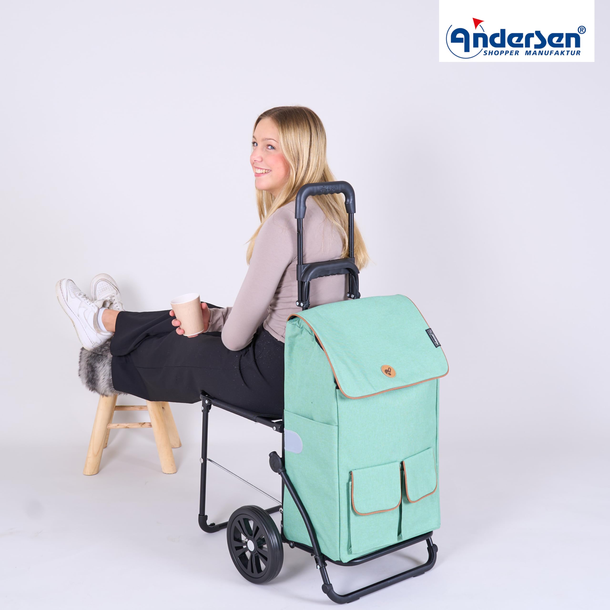 ANDERSEN Einkaufstrolley - Komfort Shopper Ipek Ma Salbei