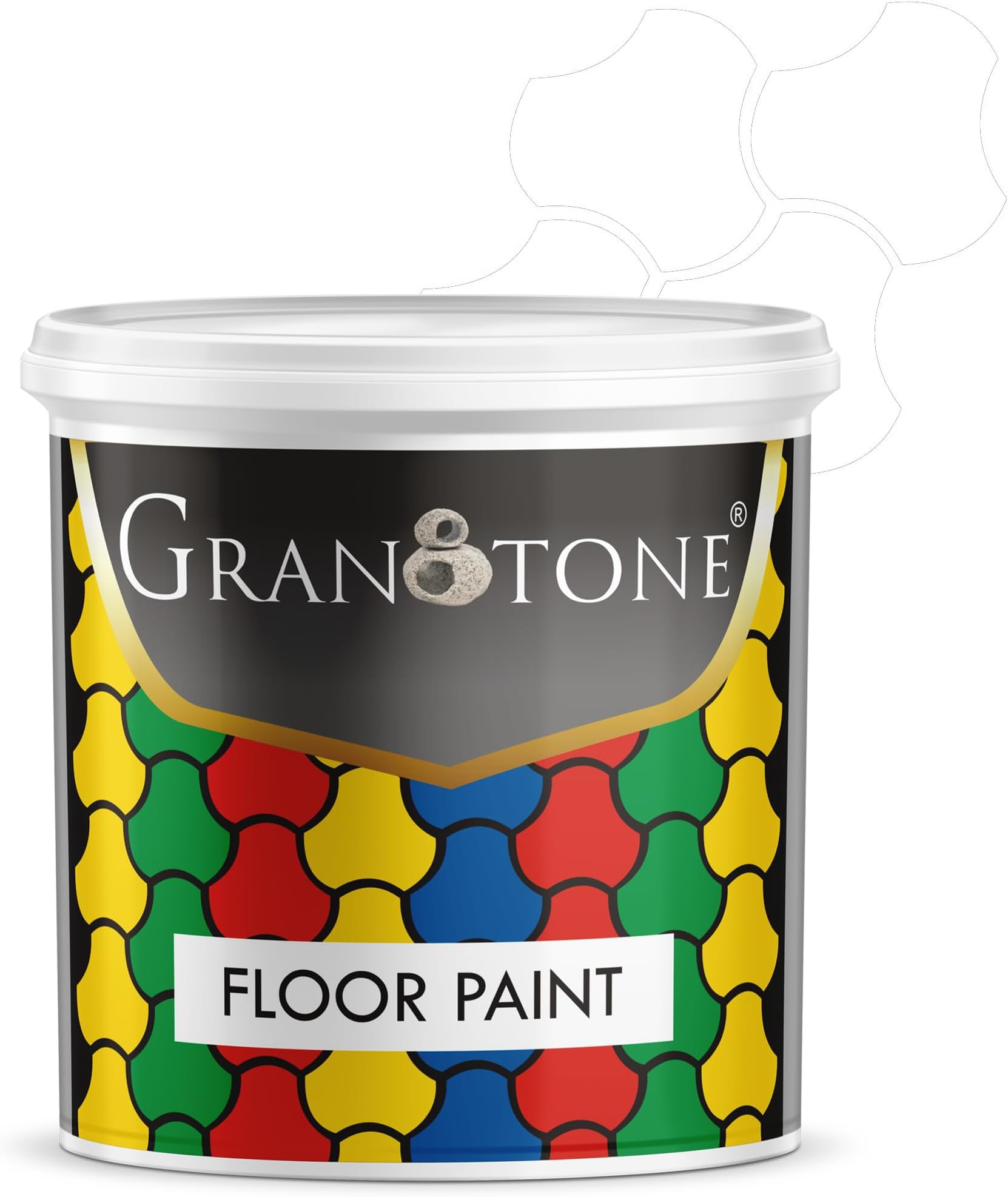 Floor Paint 1 Litre White Colour Polyurethane and Acrylic Polymer Based Concrete Sealer Anti Slip Thick and Durable for Cement Floor and Tiles Made in India