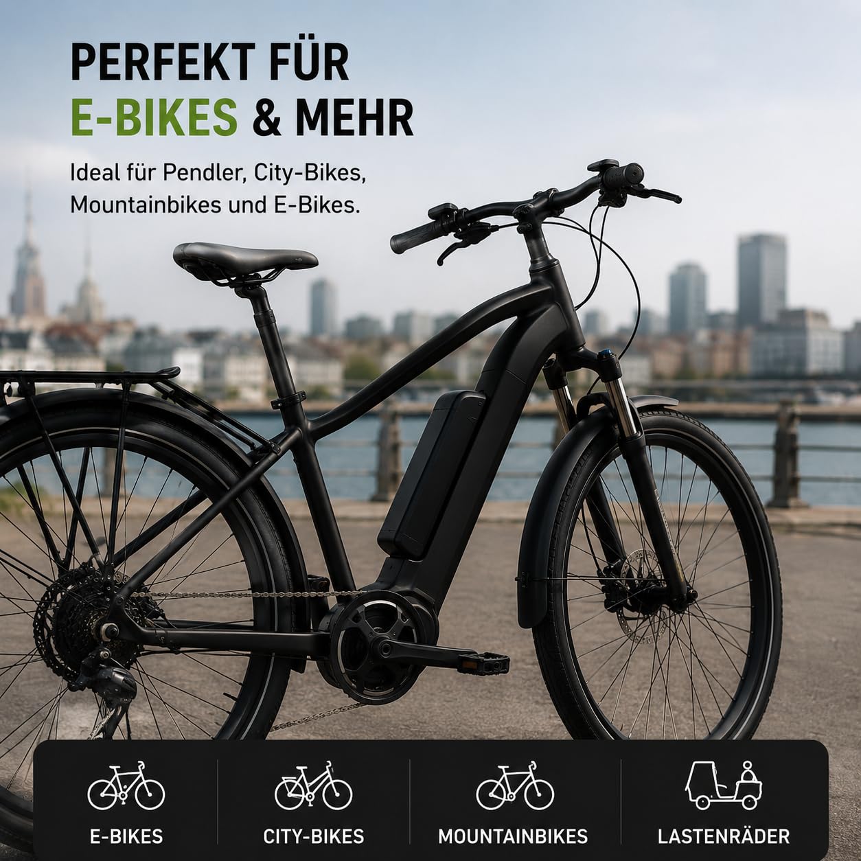 Fahrrad Faltschloss mit Hartclip 85 cm - Sicher, Kompakt und Klapperfrei, Hohe Sicherheit Fahrradschloss für E-Bike & Citybike inkl. Halterung