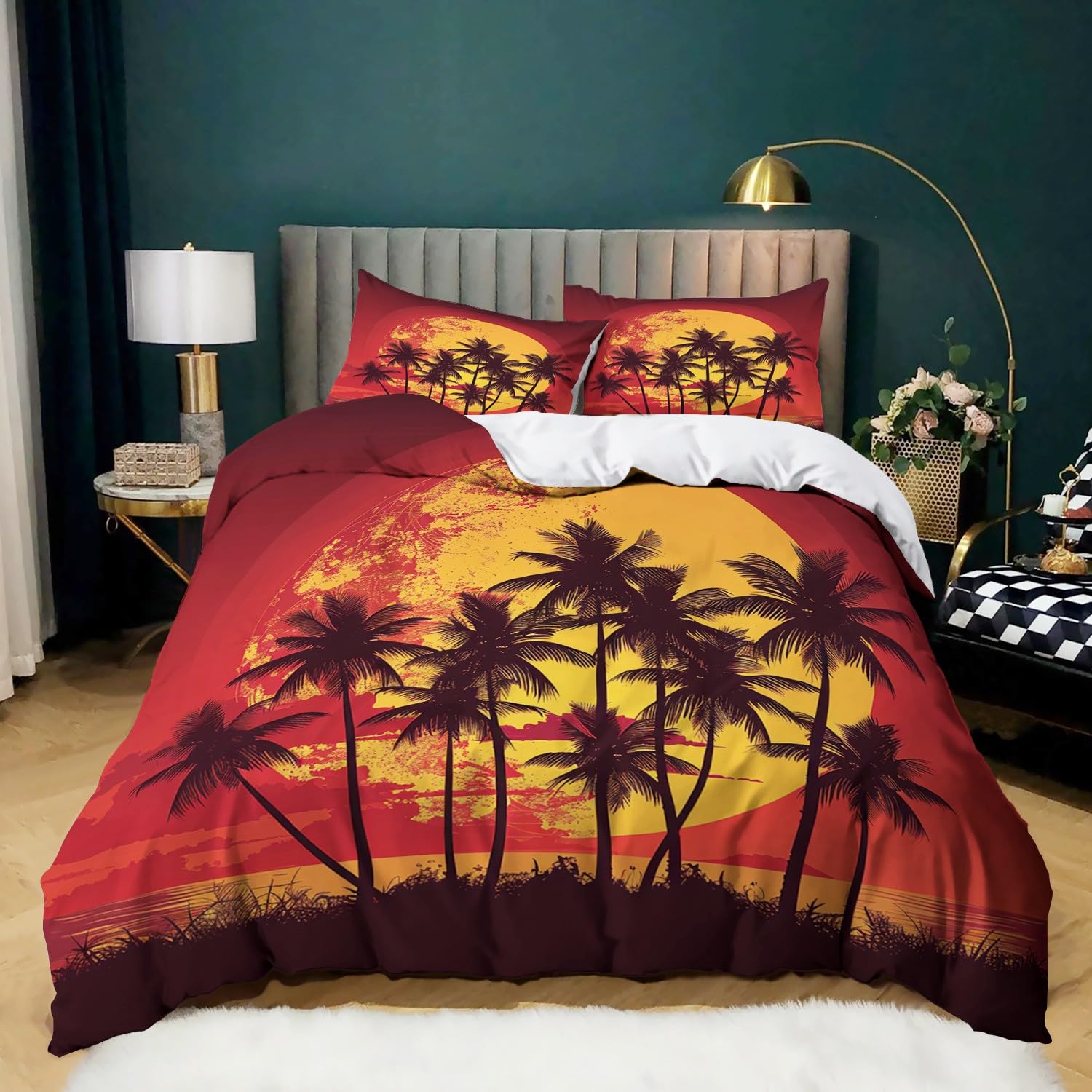 Housse de couette 220x240 cm parure de lit 3d fermeture éclair microfibre enfant ado