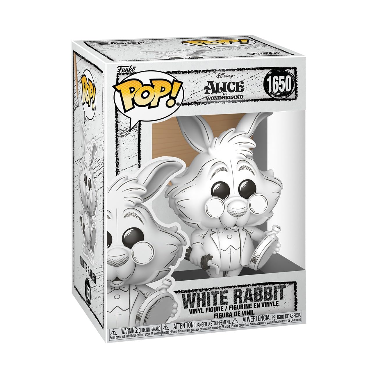 Funko Pop! Disney: Sketched - Alice in Wonderland - White Rabbit - Collectable Vinyl Figure - Gift Idea - Official Merchandise - Toys for Kids & Adults - Model Figure for Collectors and Display