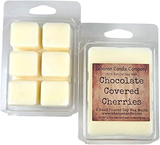 Chocolate Covered Cherries Scented Soy Wax Melt, Non Toxic Wax, Highly Scented Wax, Handmade in The USA, 6 Cube Melt, Natural Soy Wax, Long Lasting Scent