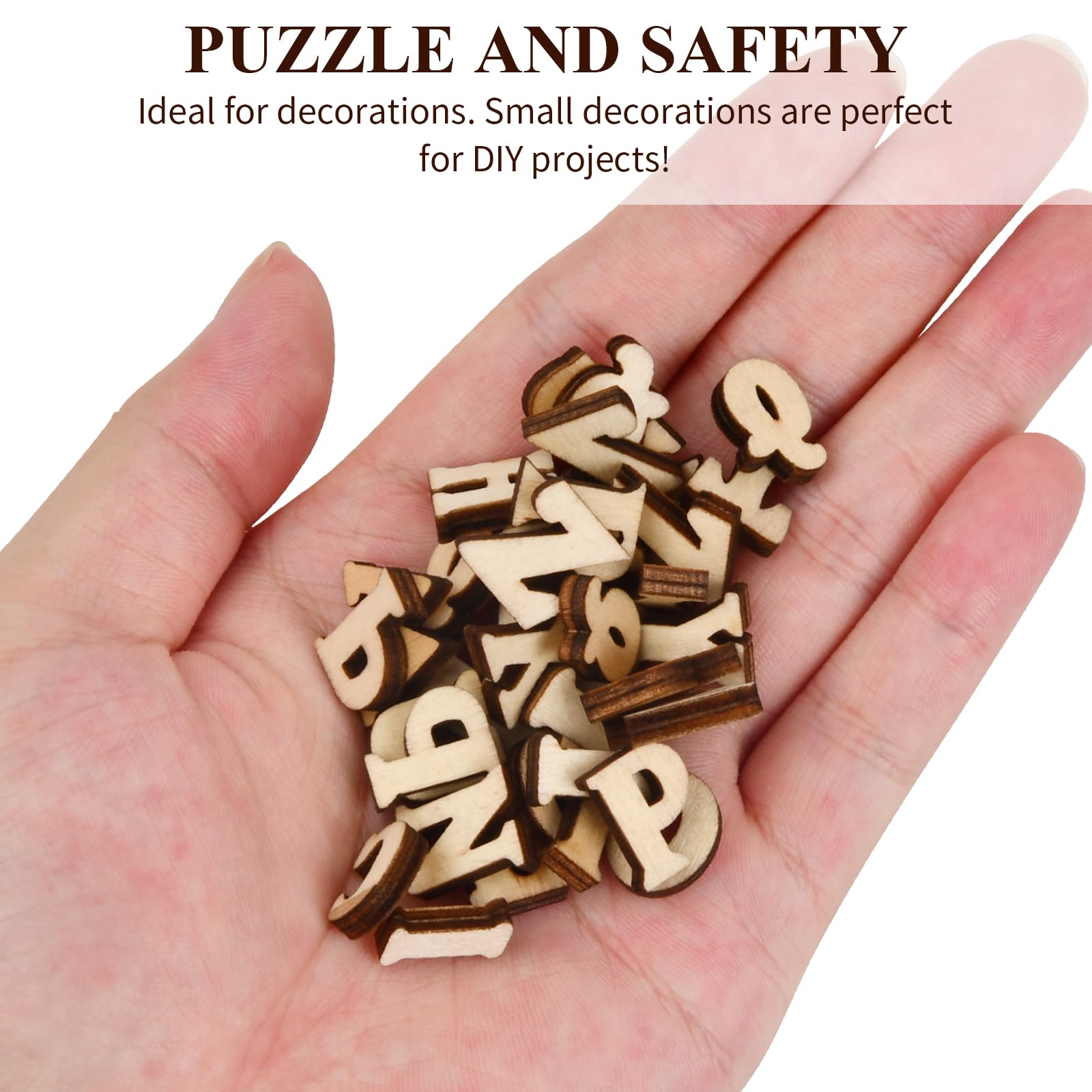 200 Lettere Alfabeto In Legno 15mm - Retro Piatto, Per Scrapbooking, Bomboniere, Decorazioni Fai Da Te, Matrimoni E Cucito