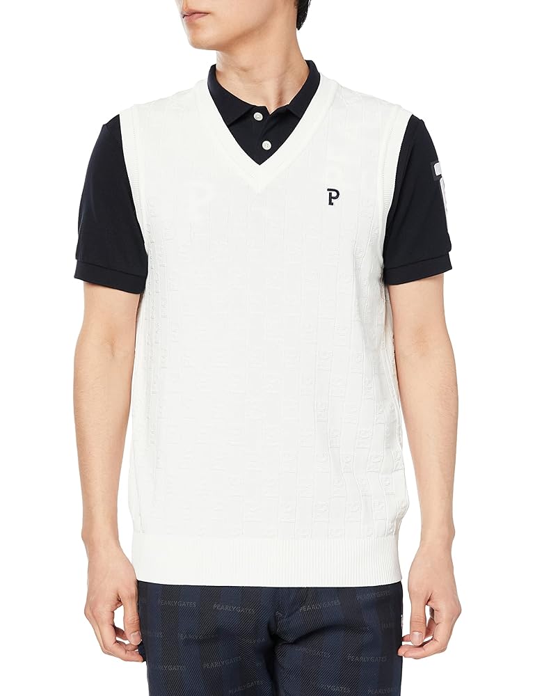 4[M] スポーツ 新品 パーリーゲイツ ゴルフ Vネックベスト/メンズ/4(M