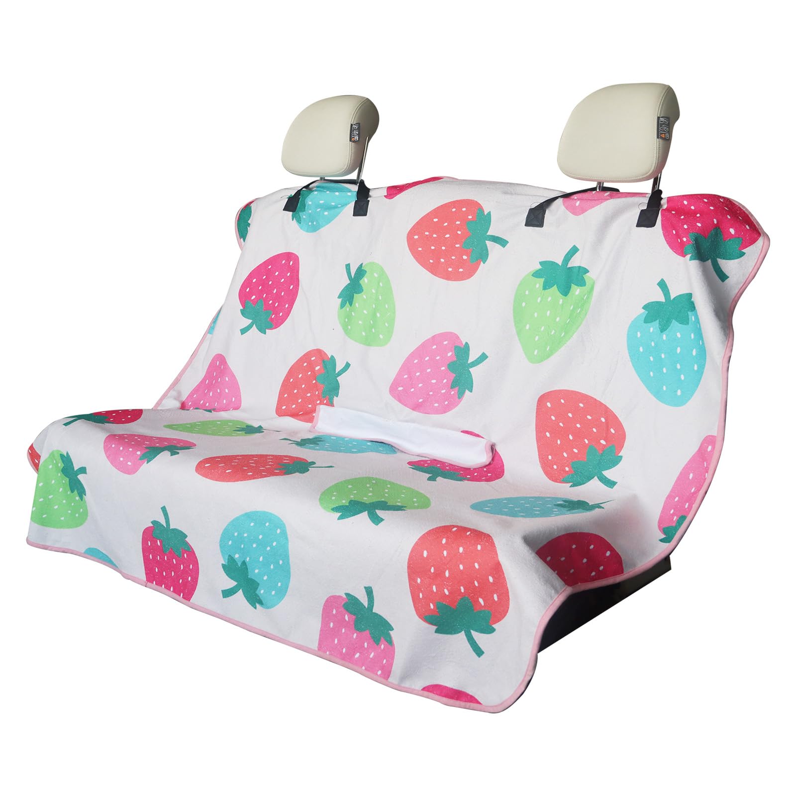 nbnhxnff Car Seat Cover (Strawberry, 1pcs Rear Seat)