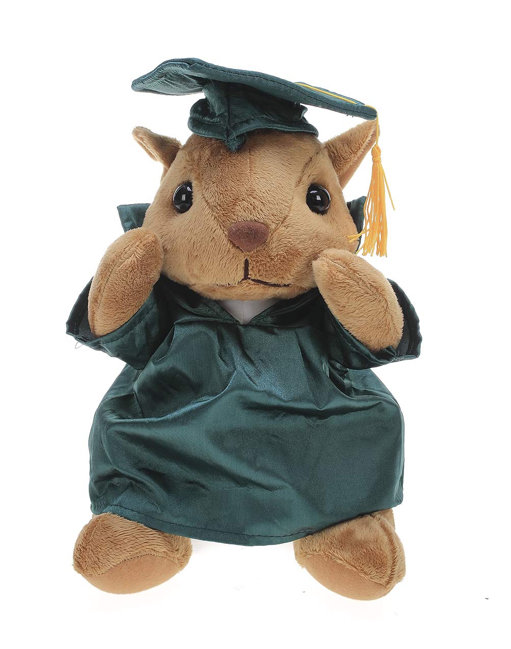 Plushland Squirrel Plush Stuffed Animal Toys Present Gifts for Graduation Day, Personalized Text, Name or Your School Logo on Gown, Best for Any Grad