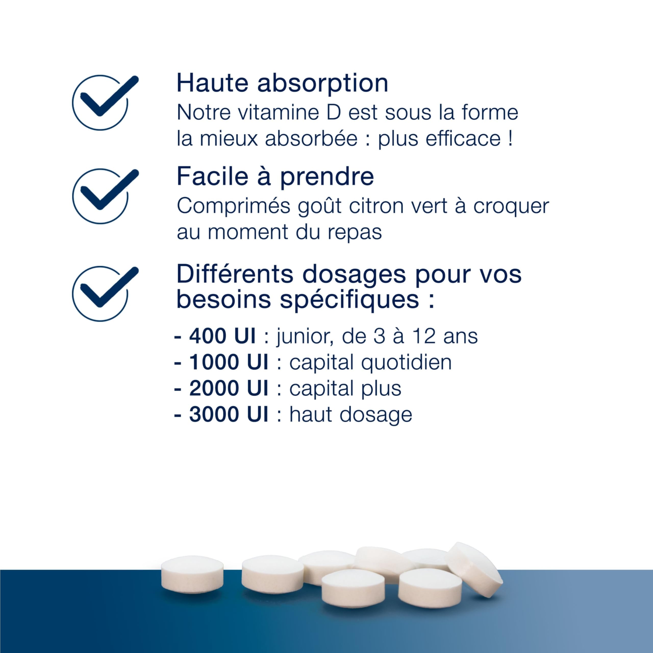 Metagenics Vitamine D3 3000 UI - Haute Dose 75 µg - Soutien Immunitaire & Santé des Os - Sans Gluten, Sans Lactose, Végétarien - 120 Comprimés à Mâcher Goût Citron Vert - 4 Mois