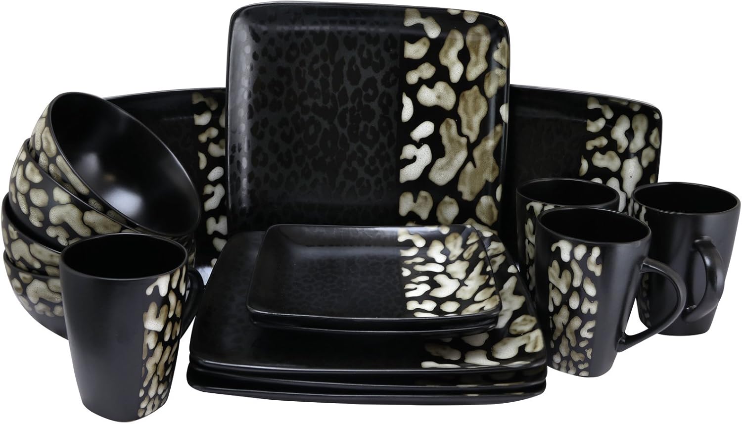 Elama Savannah 16Piece Stoneware Dinnerware Set