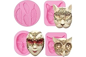 Mask Silicone Molds 4 Pcs: The Vital Tool for Baking and Crafting Delights