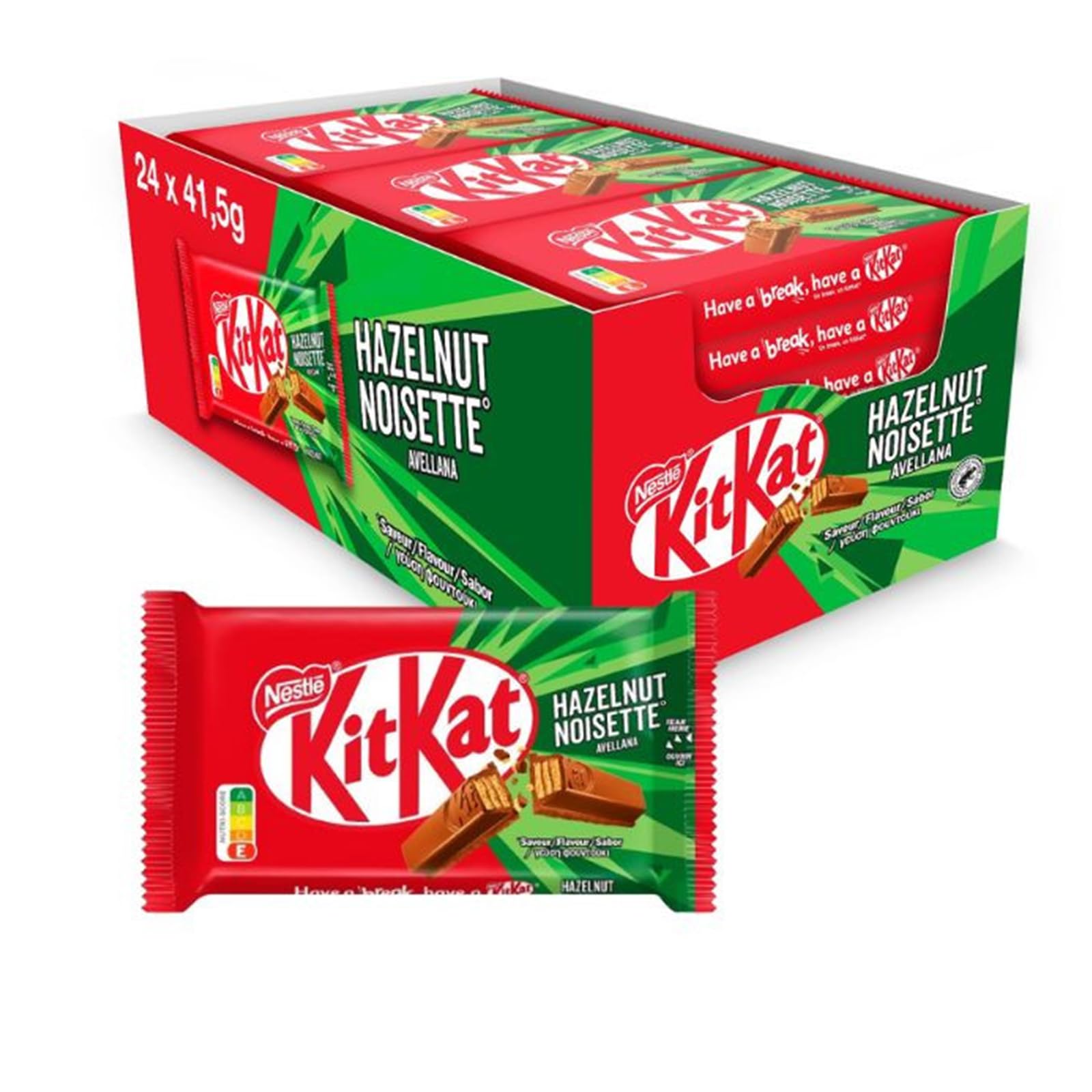 Llavero Deliex y Caja de 24 barritas de KitKat Avellana - Snacks - 24 x 41,2 g