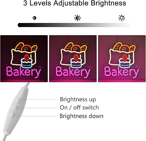 Miniatura 5 de JOMOBUTY Letrero de neón para inodoro, luces de neón LED con interruptor regulable para dormitorio, baño, decoración de pared, hogar, fiesta, bar,