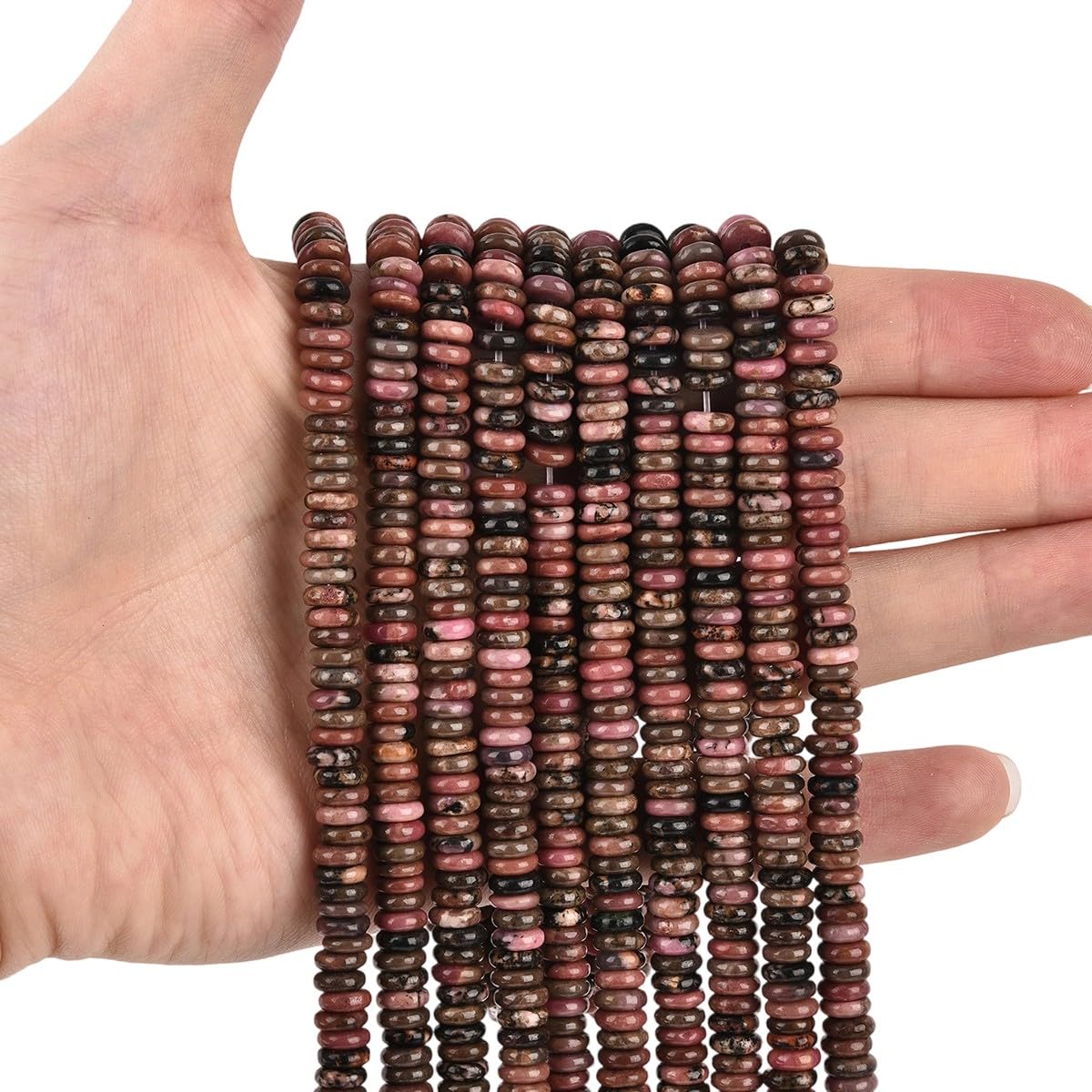 155pcs 6x2mm Natural Red Leopard Fur Jasper Disk Rondelle Spacer Semi Precious Gemstone Loose Stone Beads for Jewelry Making 15 Inch - Image 8