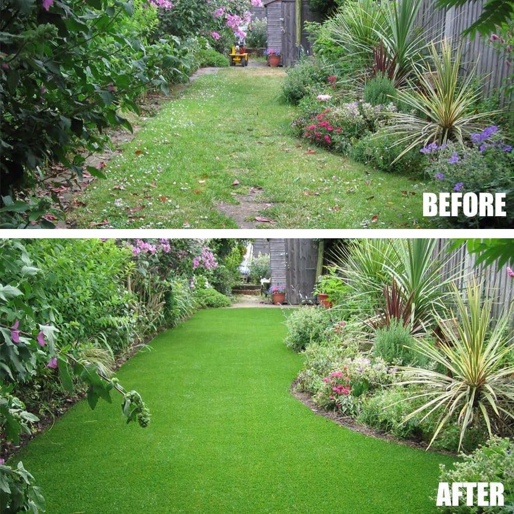 LITA Natural Thick Realistic Deluxe Artificial Grass Turf Customized Size 3 x 10 Feet, 1.5" Synthetic Lawn Perfect for Indoor/Outdoor Garden Lawn Landscape Fake Grass Rug - Image 6