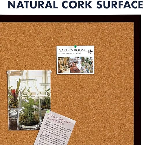 Miniatura 3 de Tablero informativo de corcho Quertet Marco de madera