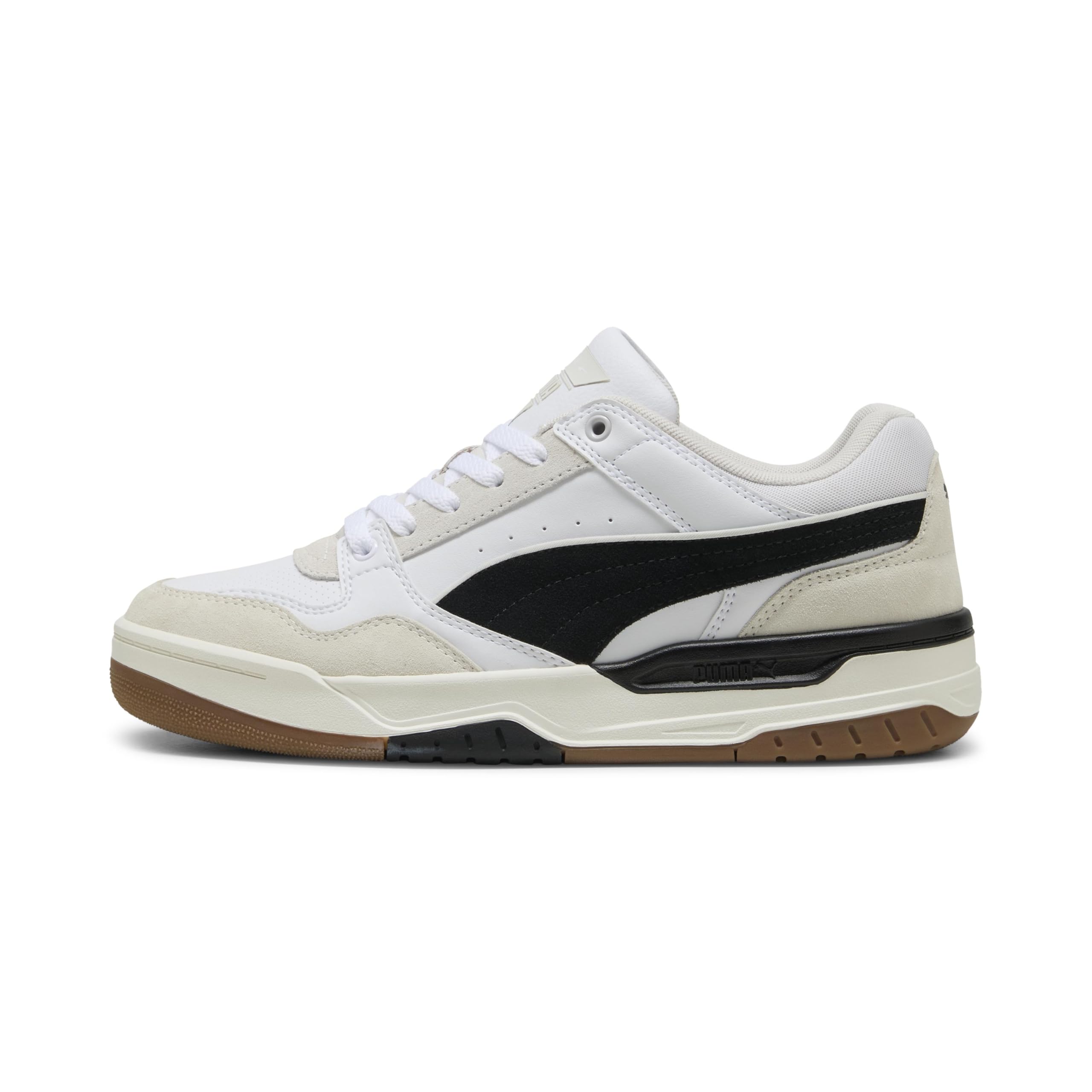 Puma Rebound Retro-Schuhe für Herren, Weiß-Schwarz-Federgrau, 10