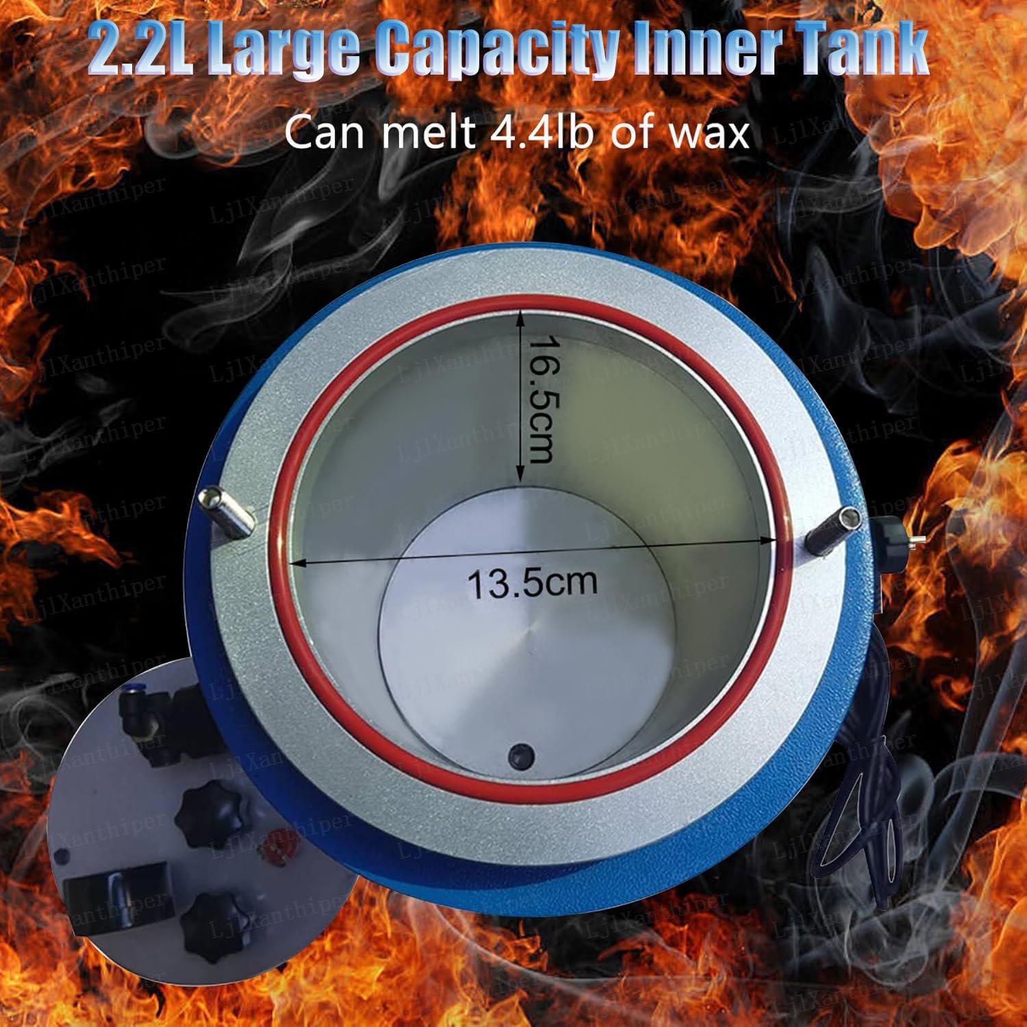 Forma Do Odlewania W Formie Okrągłej Beczki,Maszyna Do Odlewania Wosku 350 W,Narzędzia Do Odlewania Biżuterii Z Podwójną Dyszą,Regulacja Temperatury 30-110°c,Do Wyrobu świec,Pieczęci
