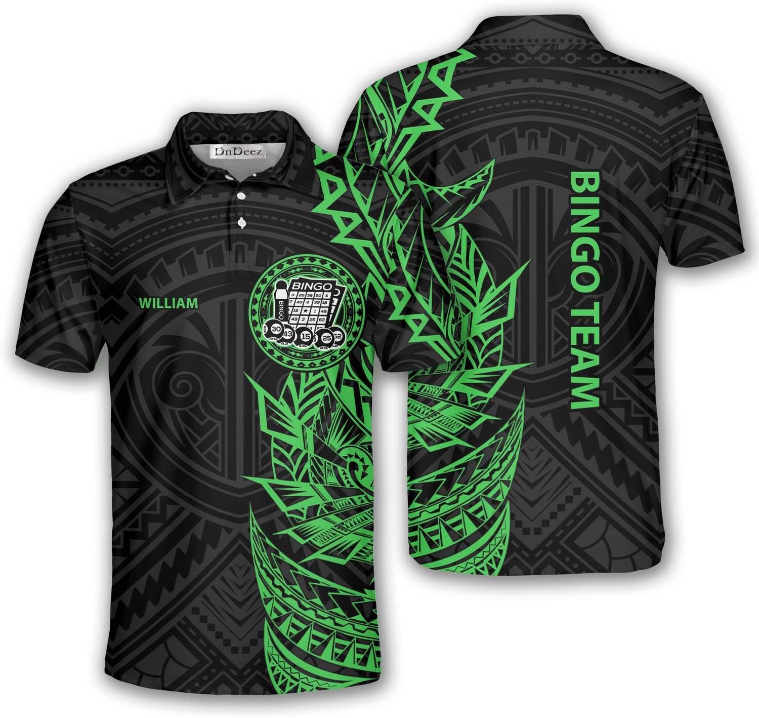 Custom Bingo Shirts, Personalized Bingo Polo Shirts, Sizes S - 5XL
