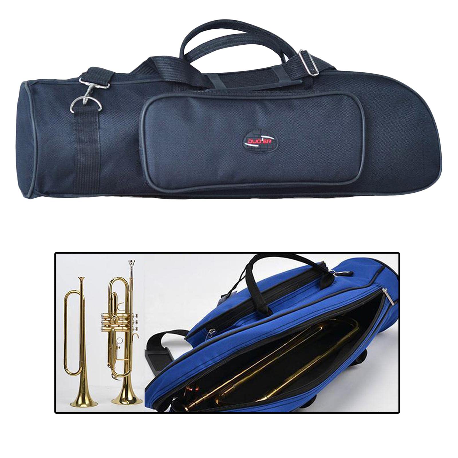 SM SunniMix Étui de Transport pour Trompette de Concert Bandoulière étanche En Tissu Oxford, Noir