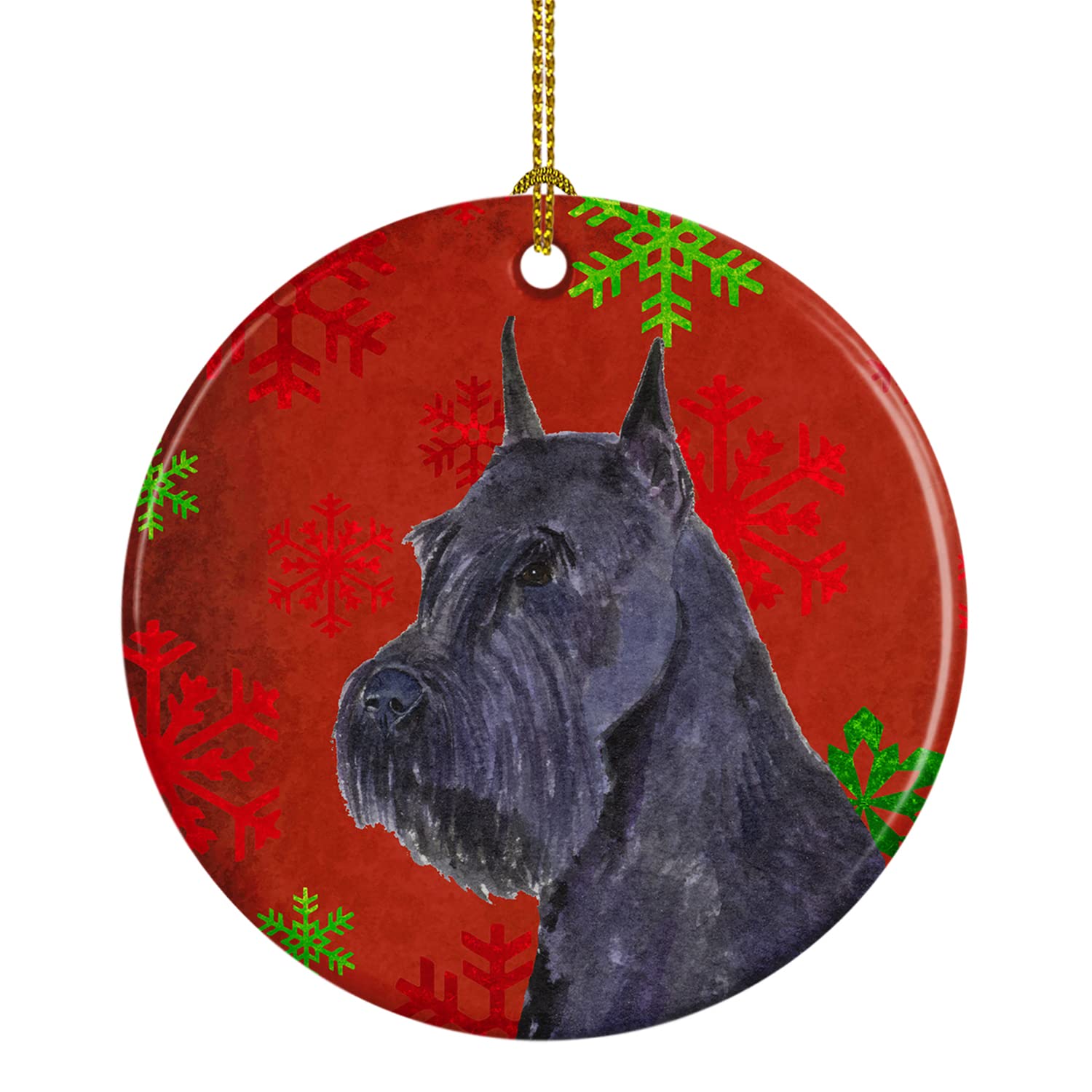 Schnauzer décoration Noël céramique de qualité supérieure Caroline's Treasures SS4730-CO1