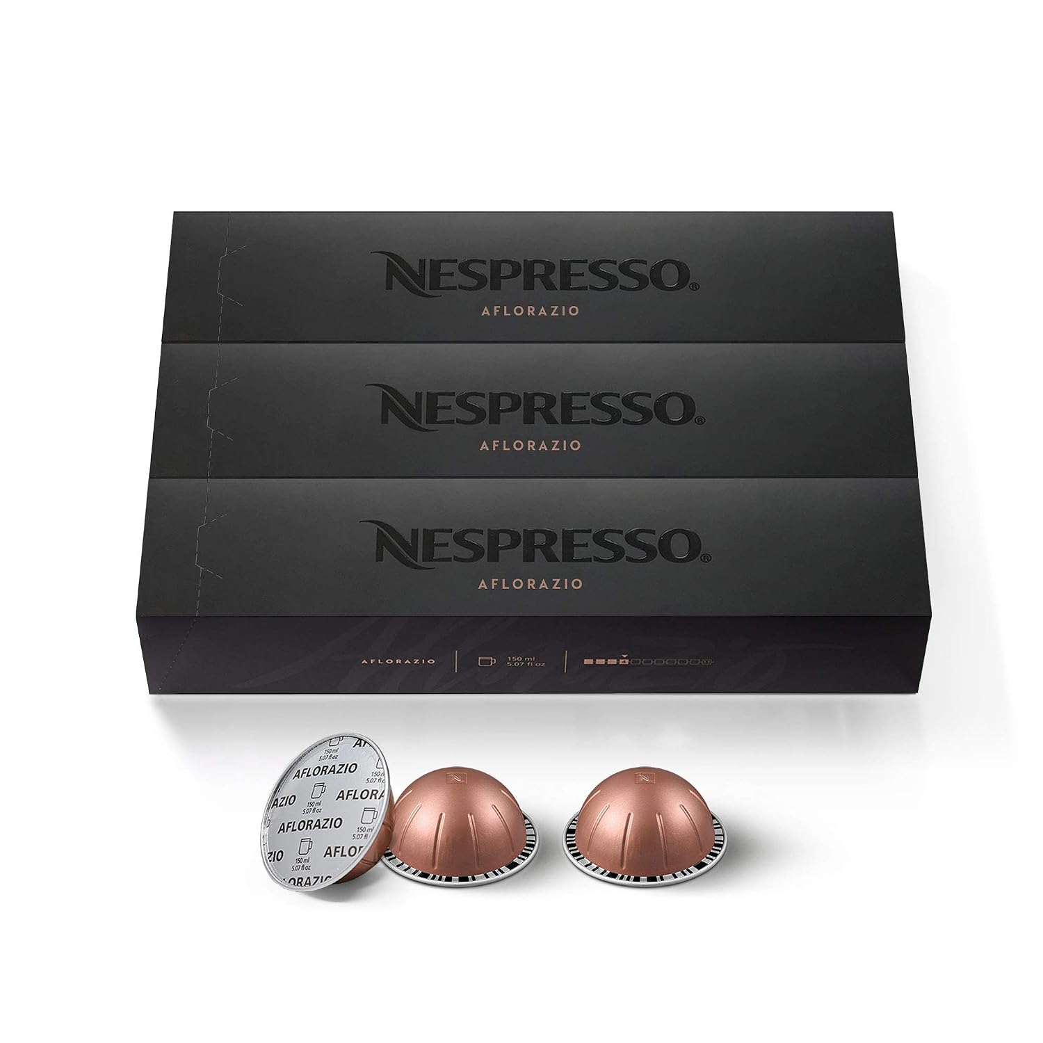 Nespresso Capsules VertuoLine, Aflorzaio Gran Lungo Americano ,Medium Roast Espresso Coffee, 30 Count Coffee Pods, Brews 5.0oz