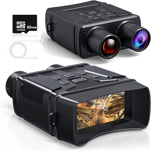 Miniatura 1 de ZIYOUHU Gafas de visión nocturna prismáticos de visión 4K para adultos prismáticos de pantalla grande de 3 pulgadas para guardar fotos y videos