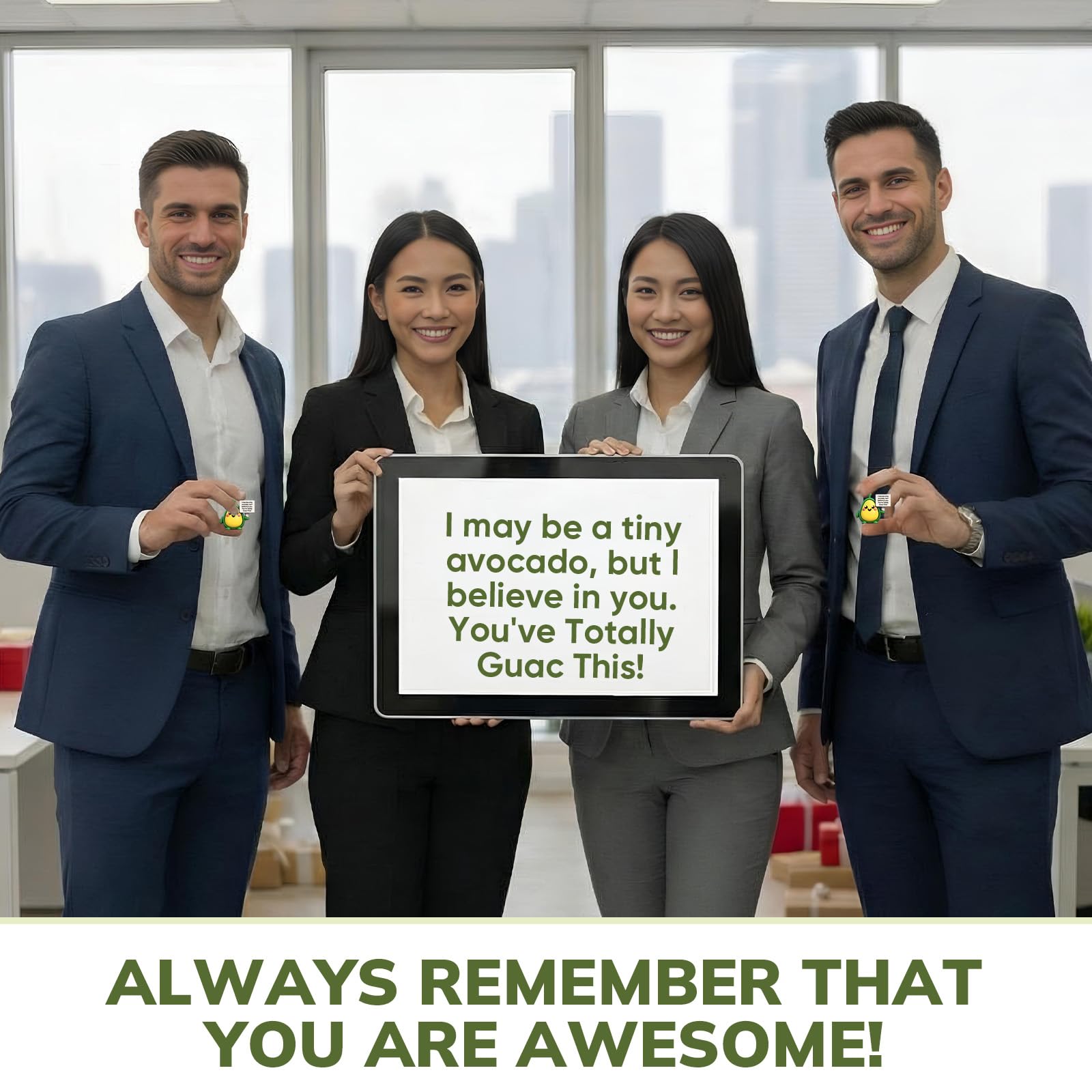 Gejoy 25 Pcs Mini Rubber Avocado Toys Positive Gifts Avocados Mini Figurines Decorations and Encouragement Birthday Motivational Gifts for Colleague Staff Teacher