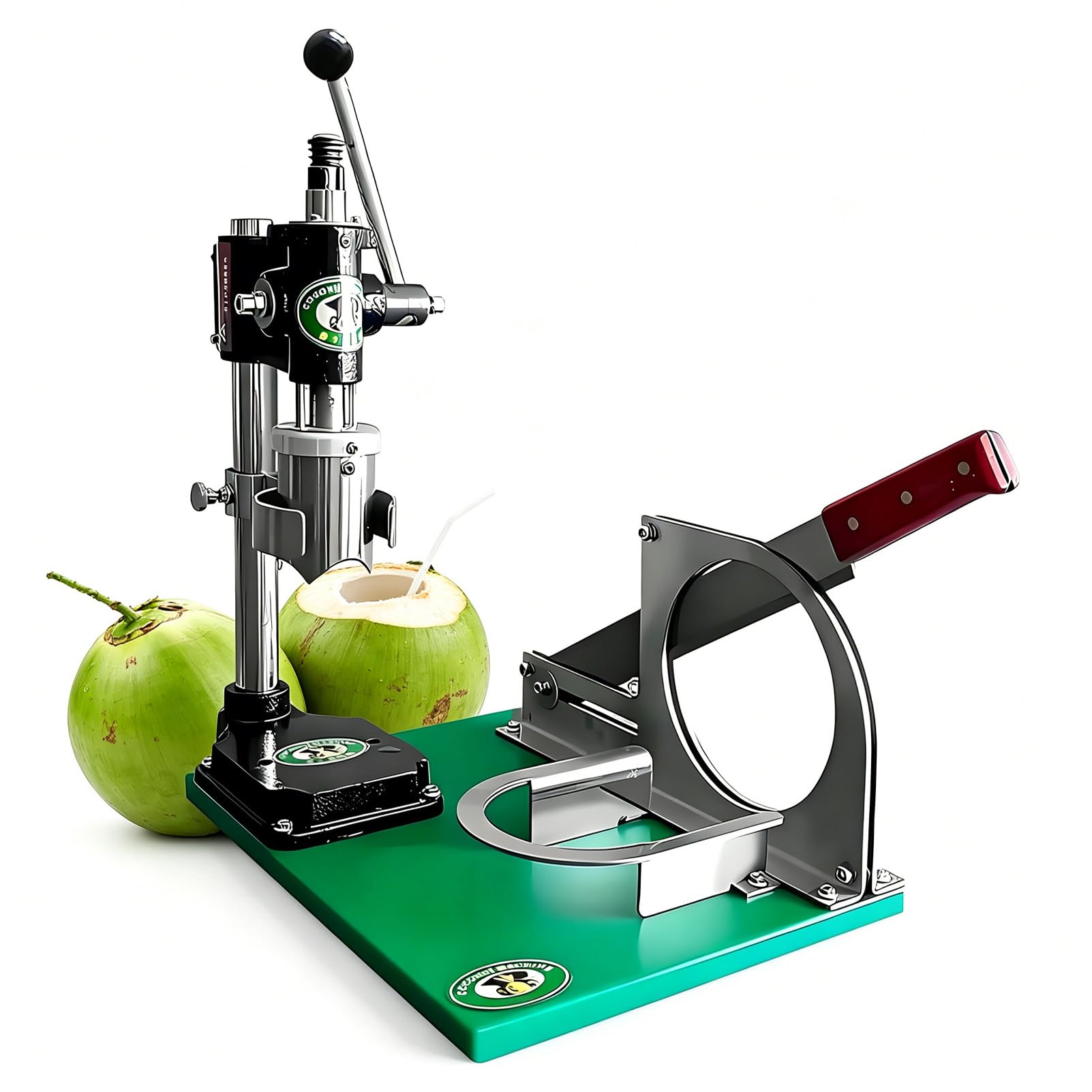 DNEPEI Commercial Grade Coconut Hole Puncher, Heavy Duty Stainless Steel Manual Coconut Peeler, Labor-Saving Handle for High Volume Use in Restaurants & Bars IT-MCP1