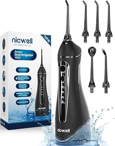 Nicwell Water Dental Flosser Teeth Pick - Cordless Portable 4