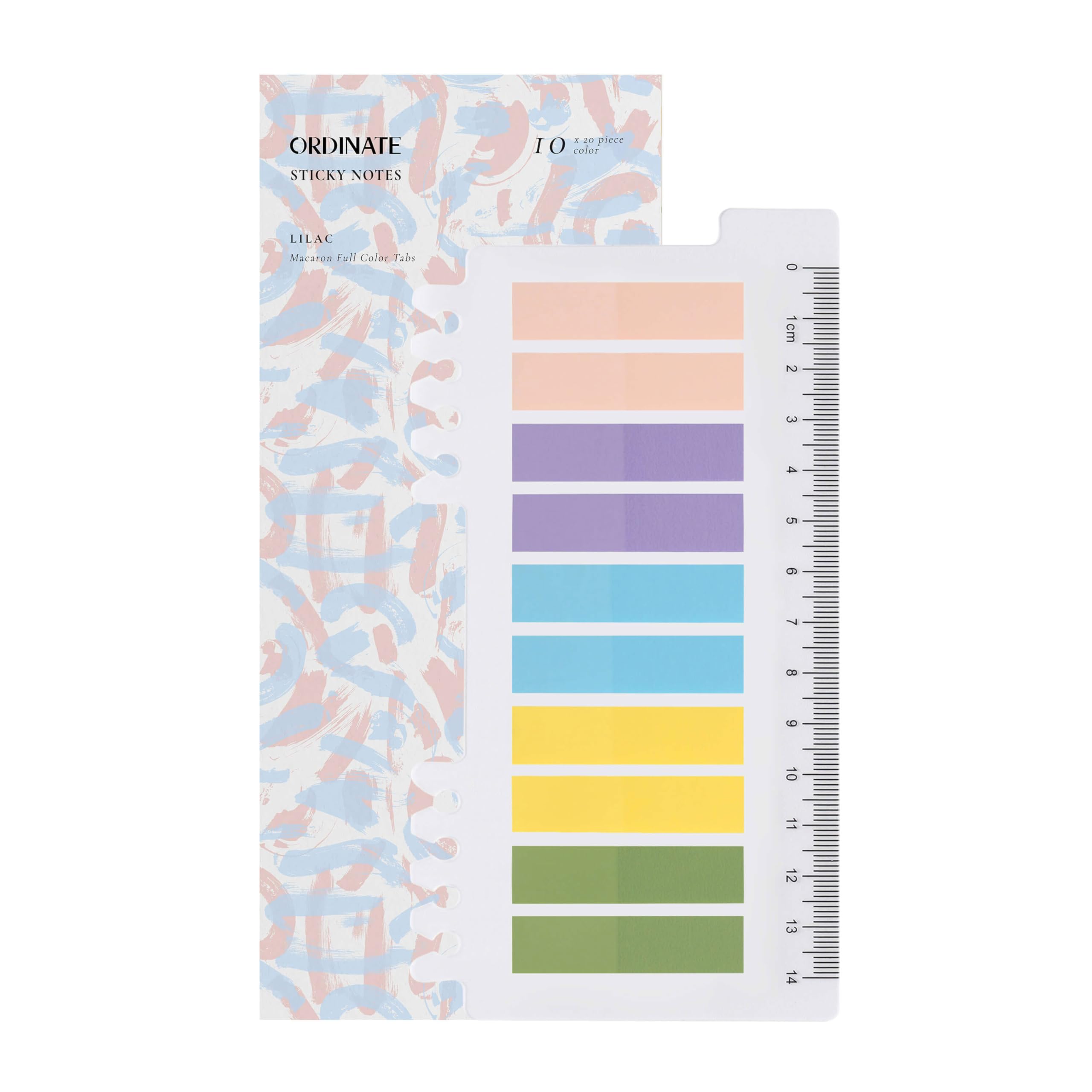 ordinate Paquete de 200 pestañas de Notas Adhesivas, marcadores de página de Estilo Gris, Tiras Adhesivas Autoadhesivas para Escribir en Colores Pastel, Notas Adhesivas con Regla para marcar páginas
