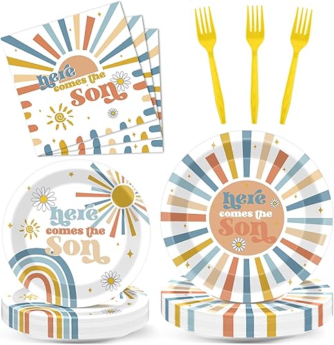 Miniatura 25 de 96 platos y servilletas de papel de fiesta de los 90 para fiestas de cumpleaños con temática retro de los 90, suministros de fiesta de cumpleaños