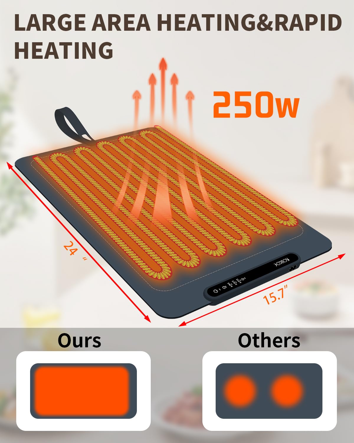 Food Warming Mat,Electric Warming Tray Food Warmer With Adjustable Temperature,Rollable Potable Silicone Heating Mat for Food,Versatile Kitchen Gadgets Home Essentials for Buffet Party Gathering