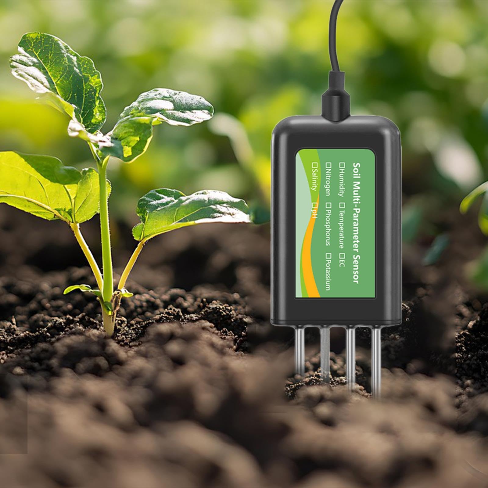 Medidor de Humedad Del Suelo, Higrómetro Digital, Medidor de Temperatura, Humedad Y PH para Uso en Exteriores.
