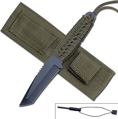 Miniatura 1 de Survivor Cuchillo de hoja fija serie HK-106 con arrancador de fuego de 8 pulgadas en total