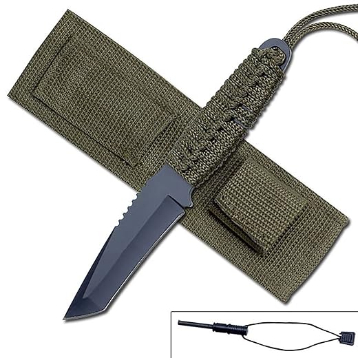 Survivor HK-106T Fixed Blade Knife with Fire Starter 8-Inch Overall
