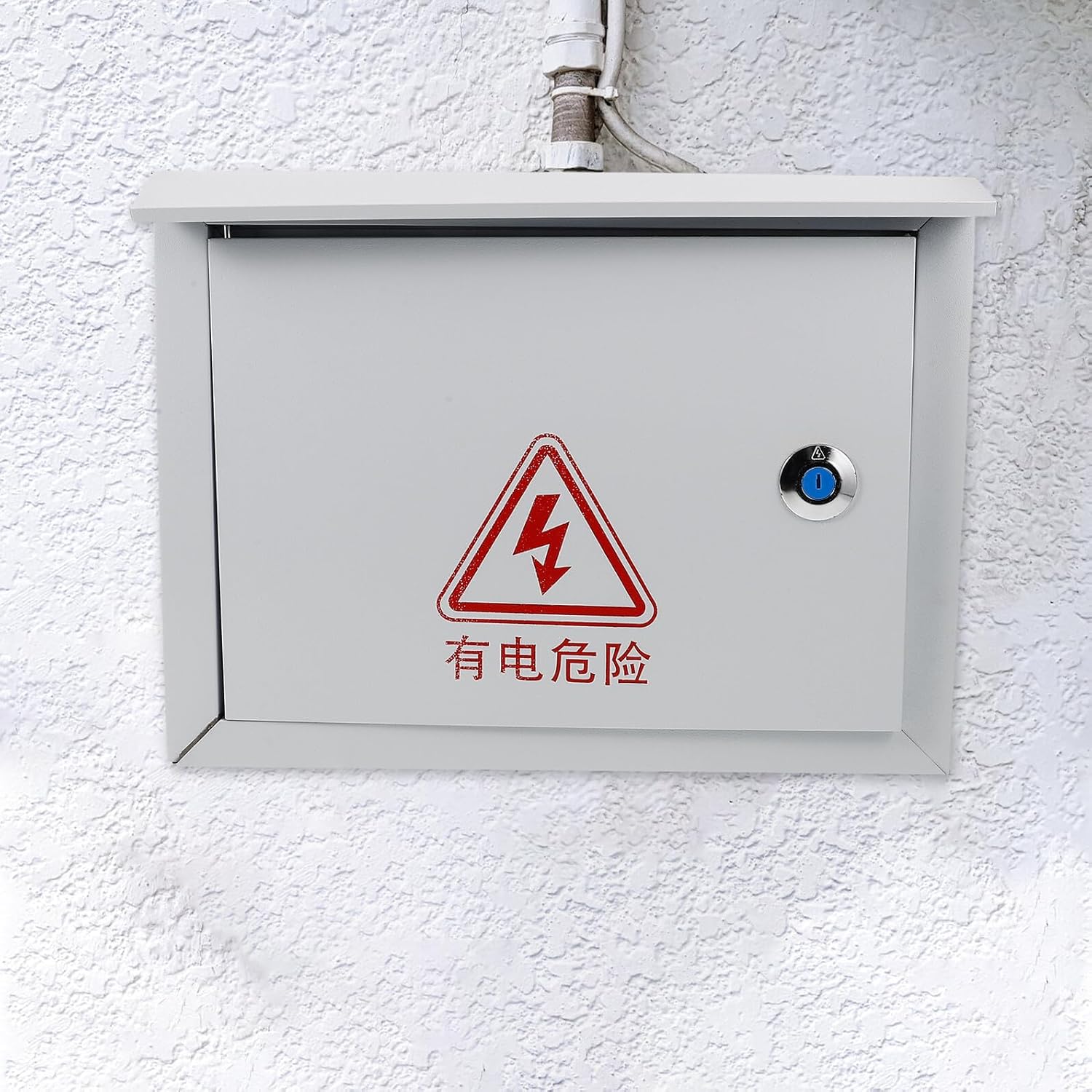 Outdoor Weatherproof Power Distribution Box Electrical Junction Box with Hinged Cover Small Iron Electrical Enclosure for Industrial and Residential Use 300x400x160mm