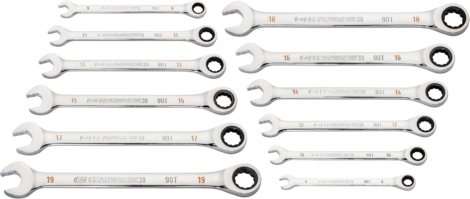 GEARWRENCH - Set Wr Rat Comb 12Pt 90T 12Pc Mm (86927)