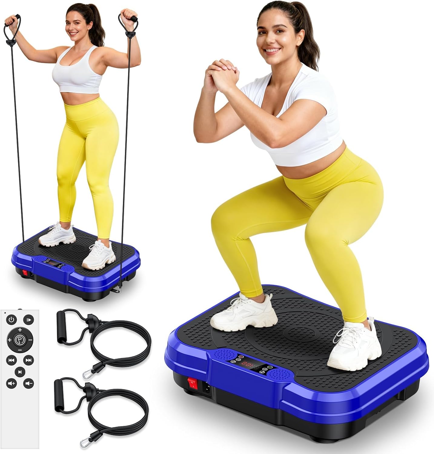 Vibration Plate Exercise Machine,Vibrating Platform for Lymphatic Drainage with 250 Speeds,450 lbs Weight Capacity,Vibrated Plates for Weight Loss,Full Body Workout Equipment for Fitness at Home