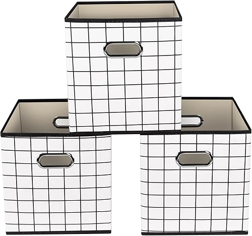 Miniatura 45 de Contenedores de Almacenamiento de Tela Azul Marino, 11x11x11, Juego de 6, Contenedores Cúbicos Plegables para Almacenamiento de Ropa o Accesorios
