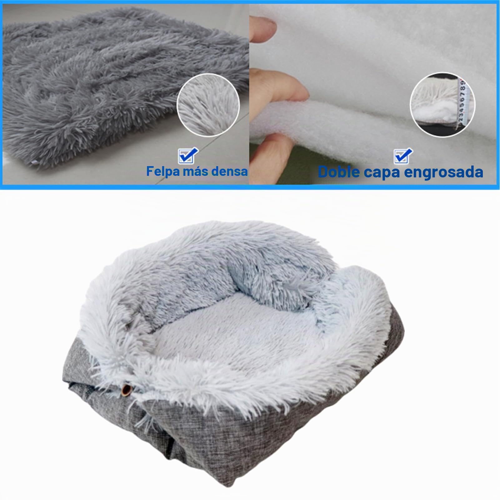 Manta Lavable Cómoda y Mullida para Gatos y Perros Pequeños, Cálida 2 en 1 (Multicolor)