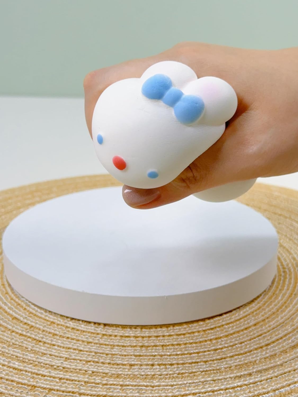 BELLYDOG-Cute Squishy Fat Animal Series TPR Squishy, Soft Scented Stress Reliever with Wet and Soft Feelings, Adorable and Ultra Cute Fidget Toy (Paddy Bunny)