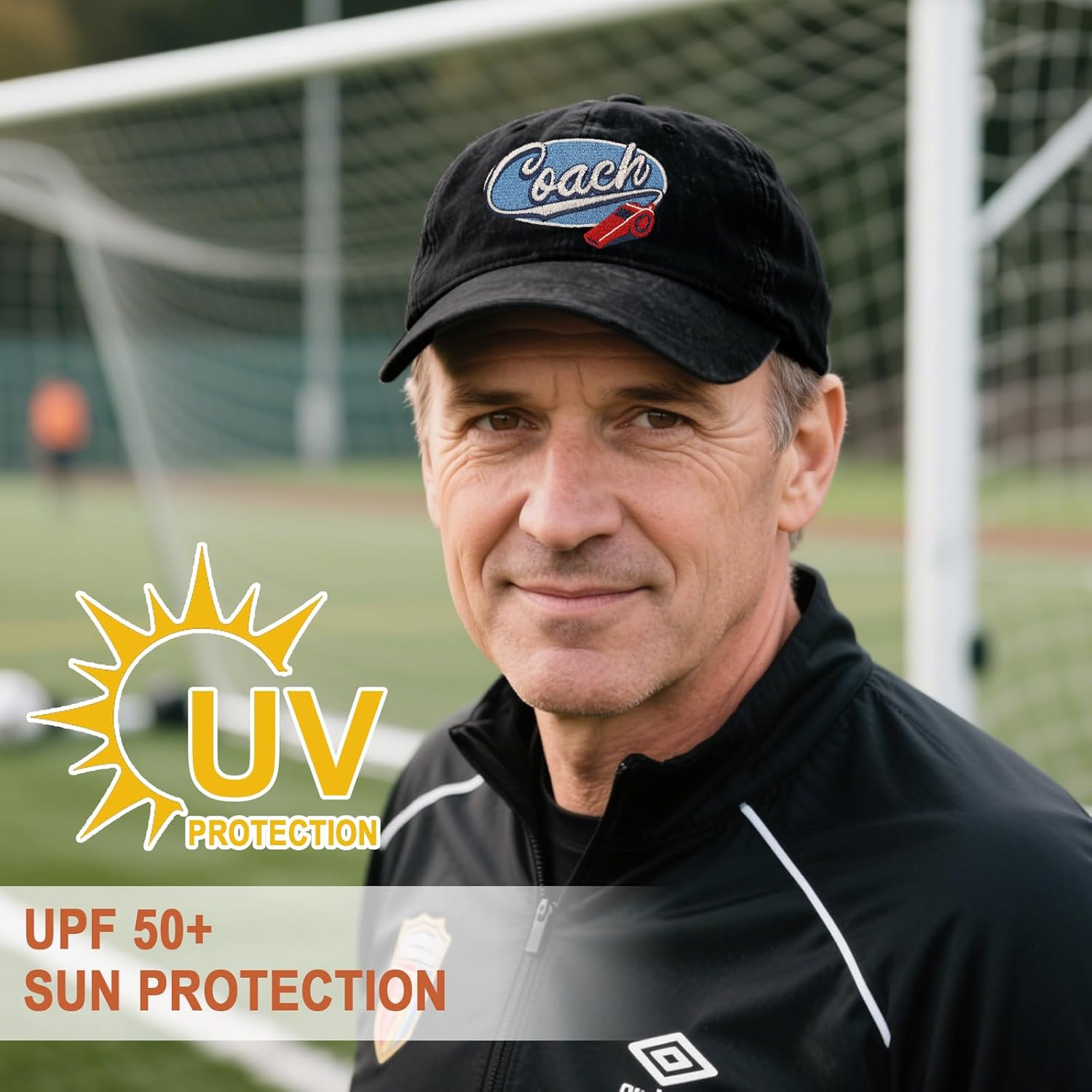 Coach Hat for Men, Football Coach Gifts, Funny Adjustable Embroidered Baseball Cap Black - Image 5