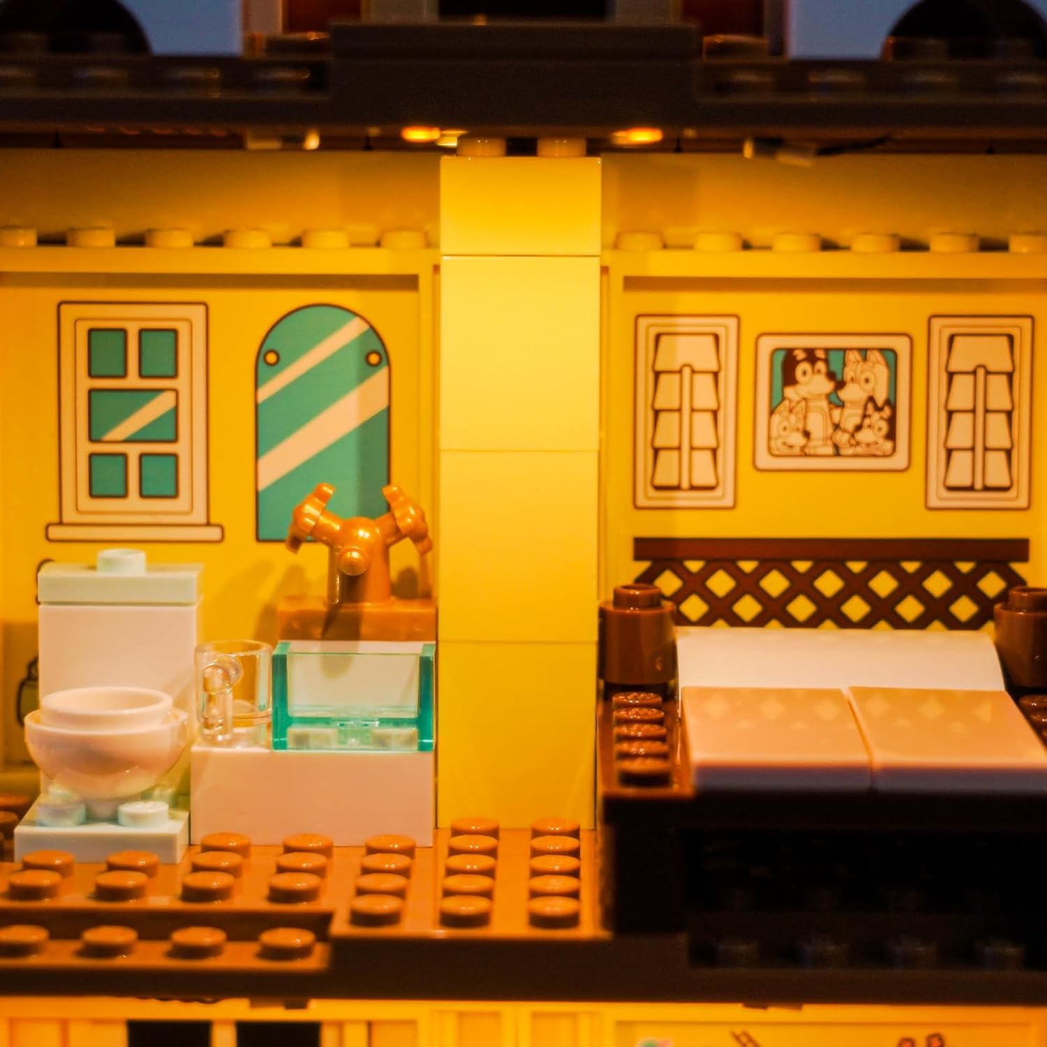 Decorative LED Light Kit Compatible with Lego 11203 Bluey’s Family House Display Model - No Building Blocks Included - Basic Version Lighting Set
