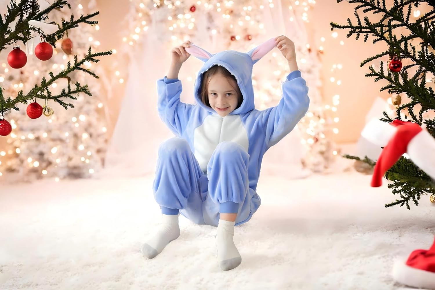 Kids Animal Onesie Pajamas Cosplay Costumes Sleepwear Holloween Costumes for Girls Alan 6-8 Years image 5 of 5 B0F9W1H58Z