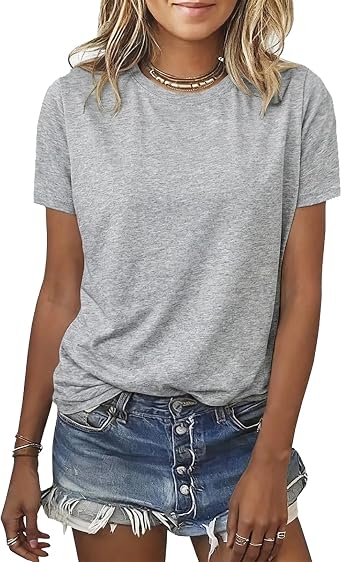 BLACKMYTH Womens Short Sleeve Tops Summer T Shirts Crewneck Causal Fashion Basic Tee