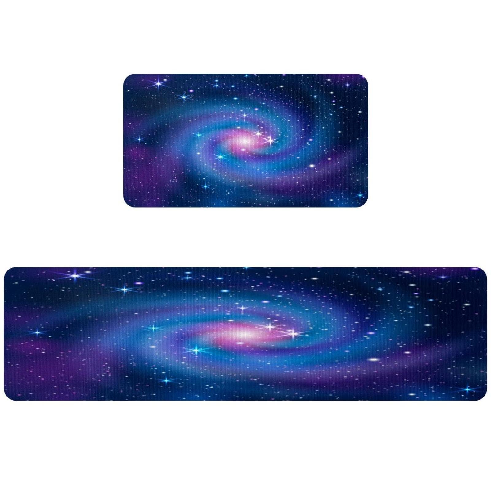 Alfombrillas de cocina antideslizantes VAPOKF absorbentes y lavables con espiral de galaxia