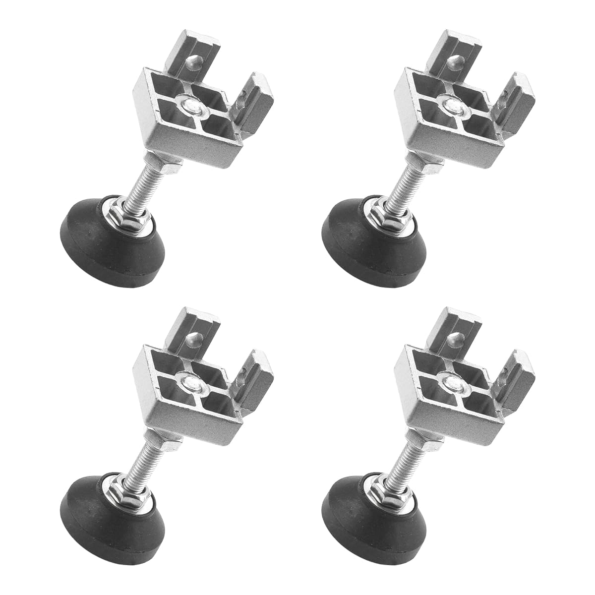 Rrina 4 Sets 4040 Series Aluminum Profile Adjustable Feet for T Slot 8mm