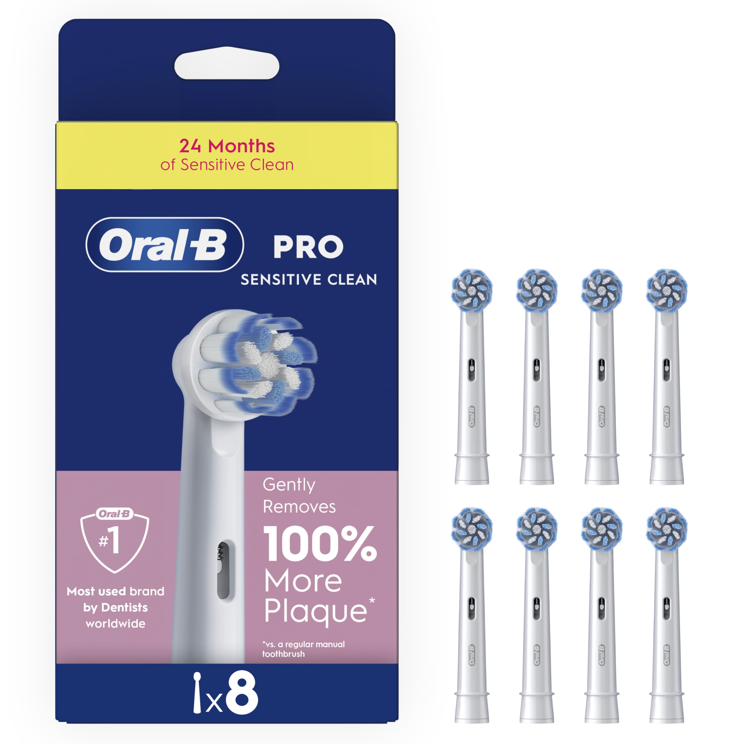 Oral-B Pro Sensitive Clean Toothbrush Heads White 8 Pack