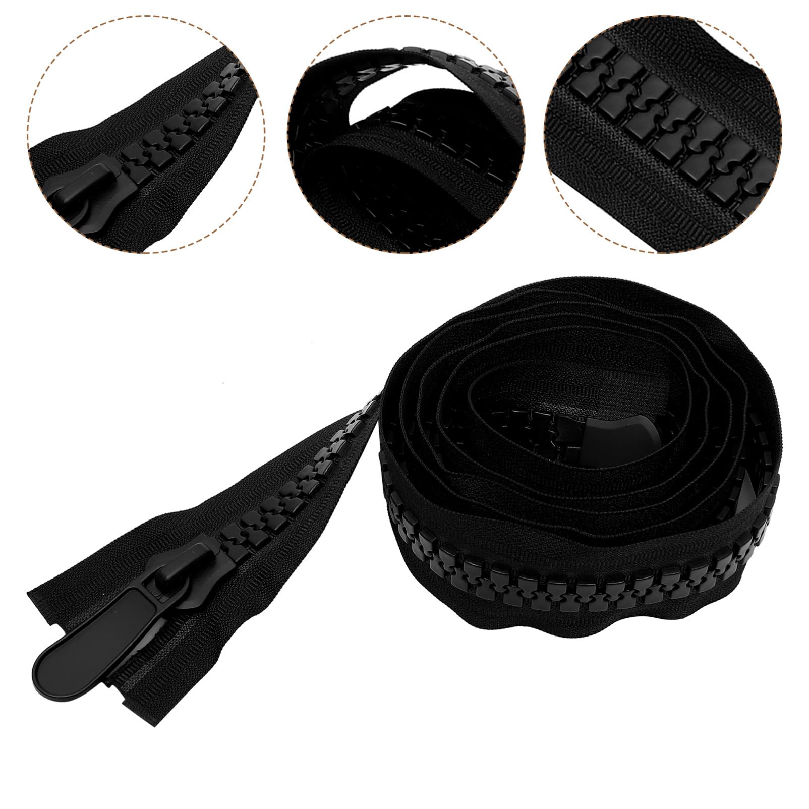 HOODANCOS 2piezas Cremallera De Reemplazo De Doble Tirador Zipper Resistente Para Chaquetas y Abrigos Para Costura Diy y Reparaciones De Ropa
