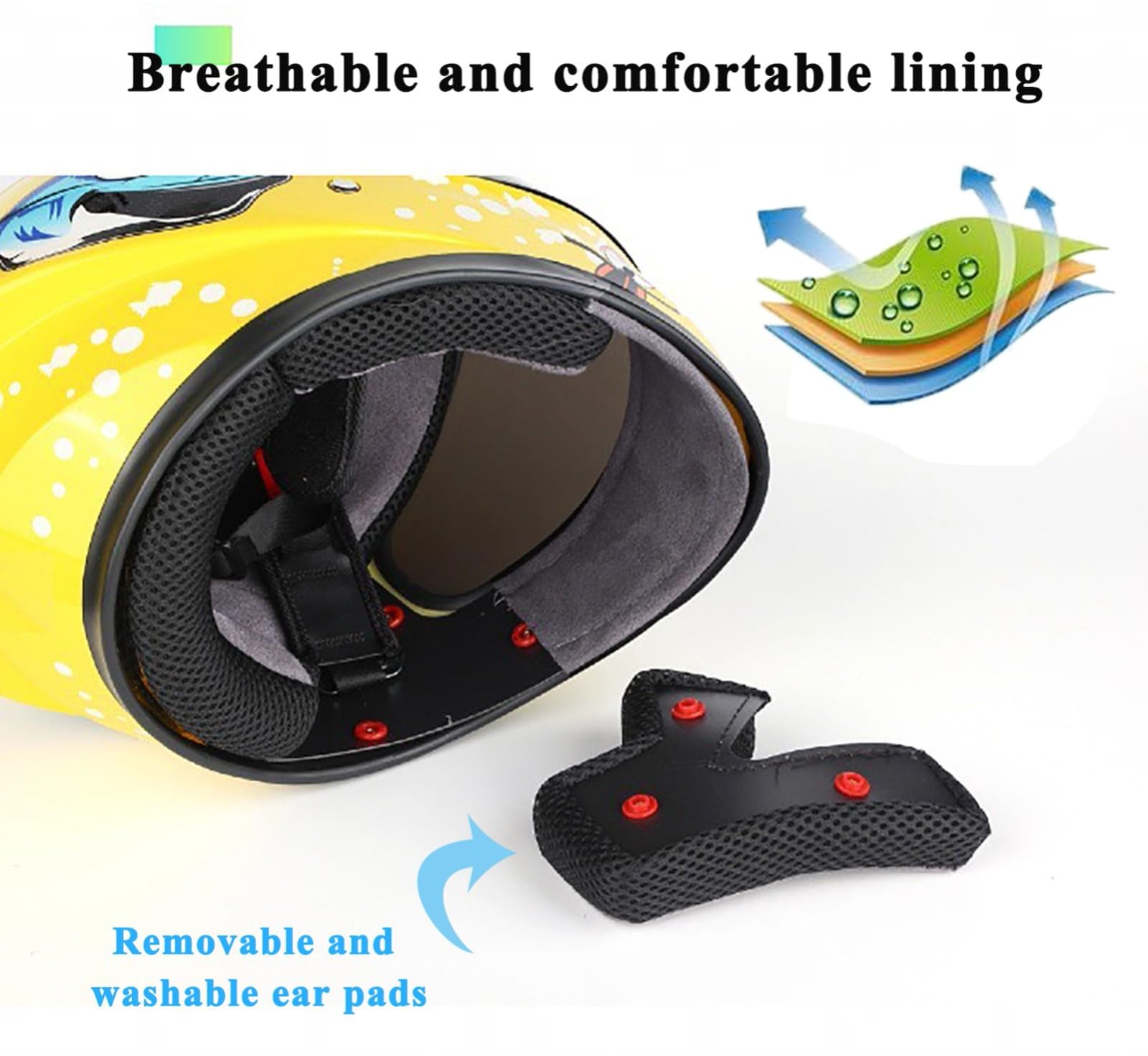 Casco De Moto para Niños, Casco Pequeño para Moto Cruiser, Scooter, Ciclomotor Y Karts, Homologado por Dot/ECE, Casco Integral De Moto con Guantes.