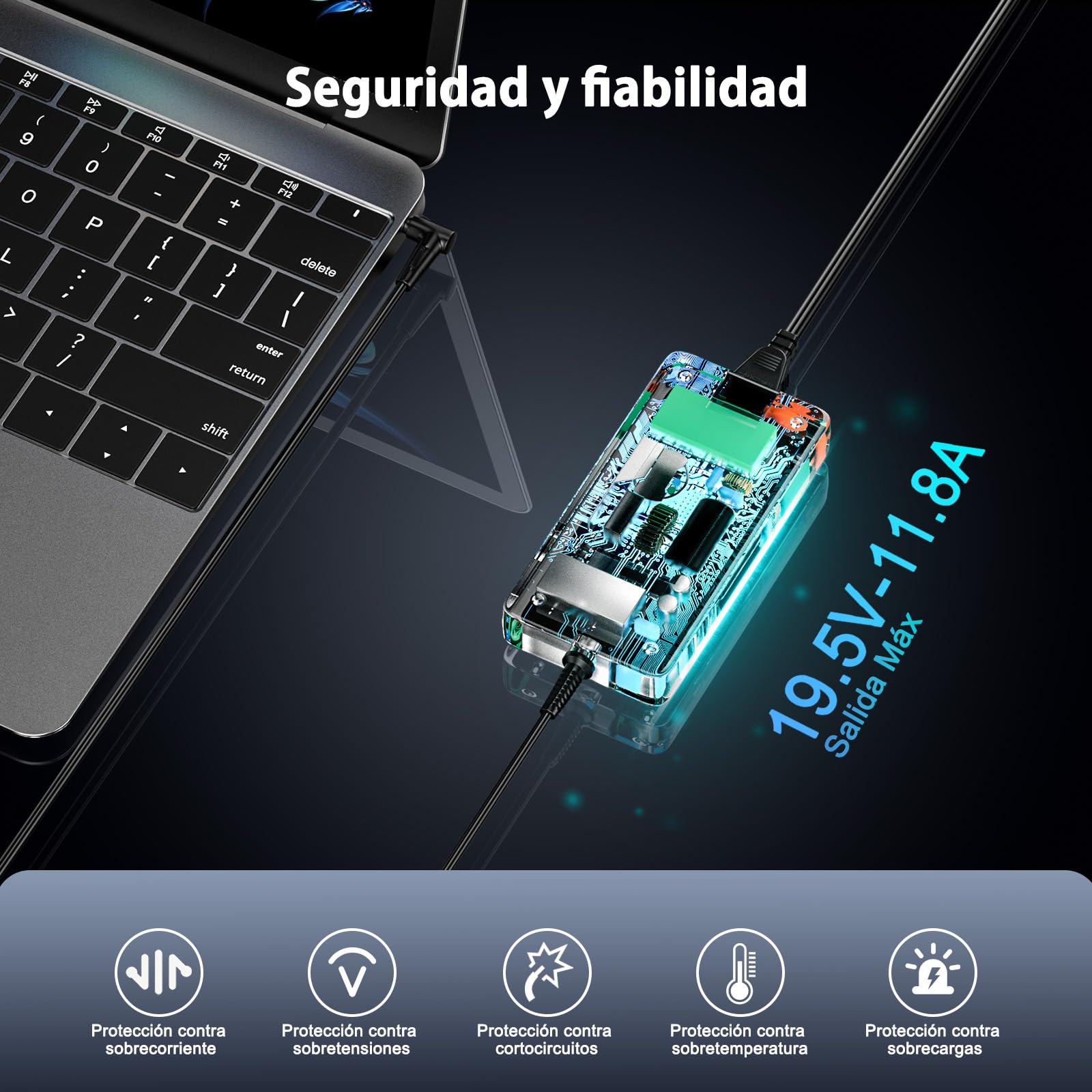 230W Cargador Portátil Compatible con ASUS ROG Zephyrus ADP-230GB B Series | ROG Zephyrus FX95G FX95D FX95DU FX86F GM501GS GX501 GX501V GX501VI GX501VS GX502 GA502DU GU502GU GX502GW GX502GV ADP-230GB B